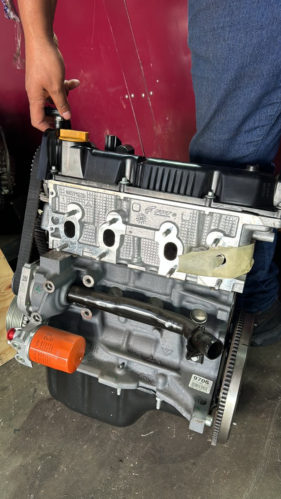 Motor Fiat pronto para instalação